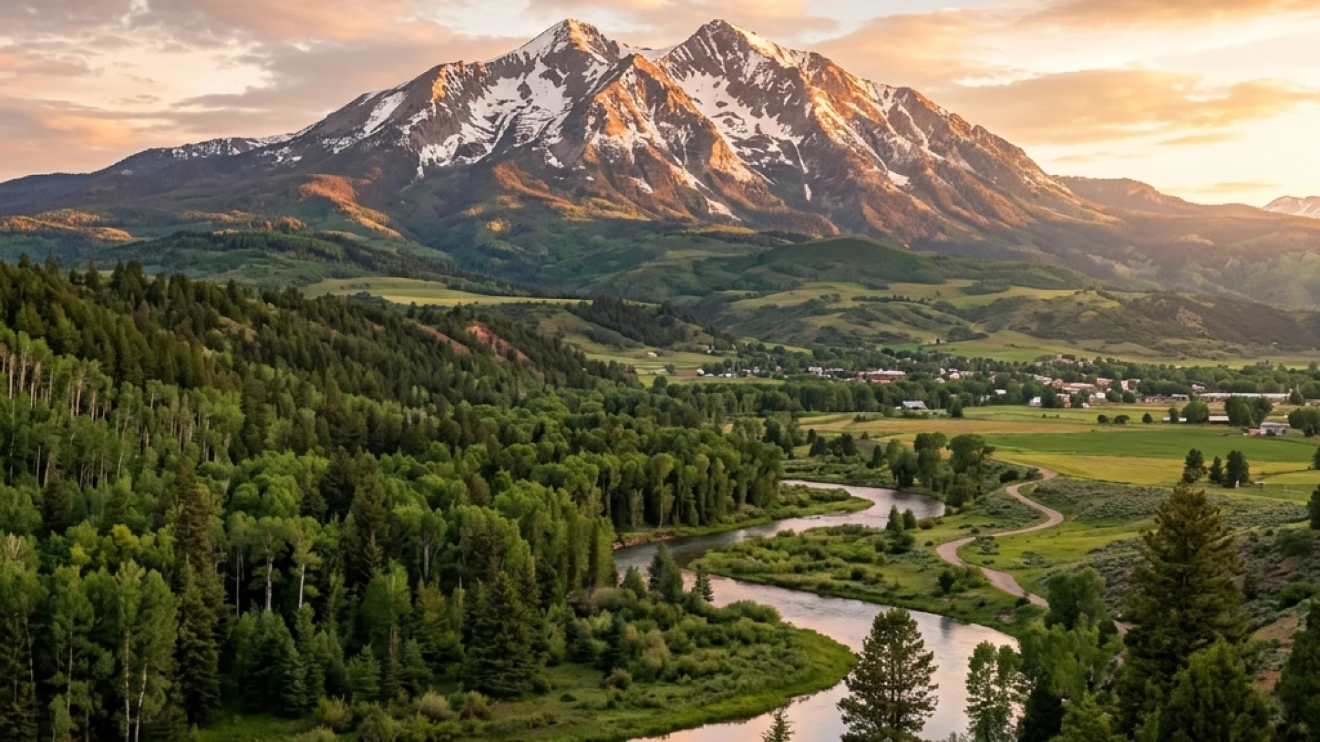 Mount Sopris near Carbondale, Colorado at Sunrise